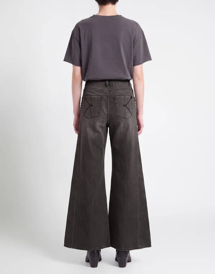 Jeans a gamba larga con borchie, Kaos: foto 2