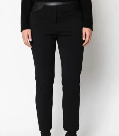 Pantalone in cady con inserti in ecopelle, Giulia Valli