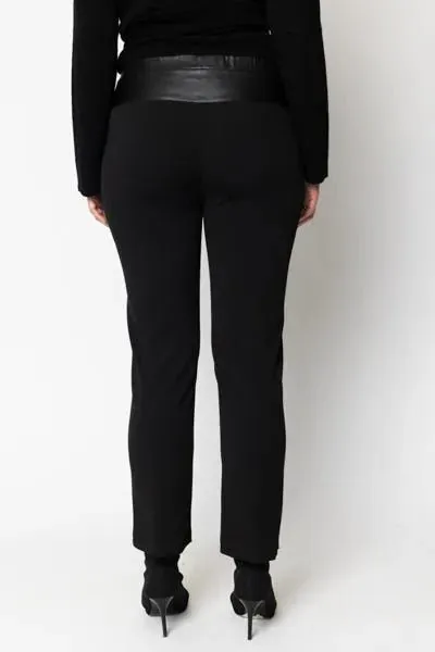 Pantalone in cady con inserti in ecopelle, Giulia Valli: foto 2