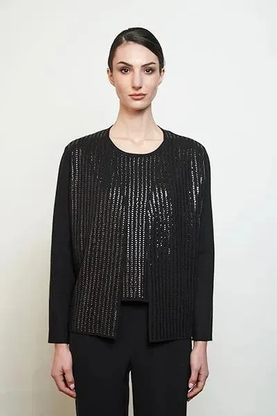 Twinset in maglia con paillettes e canotta, Giulia Valli